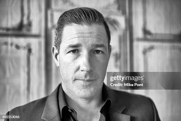 Actor Ed Burns discusses his new TV series "Public Morals" at AOL Studios in New York on August 24, 2015 in New York City.