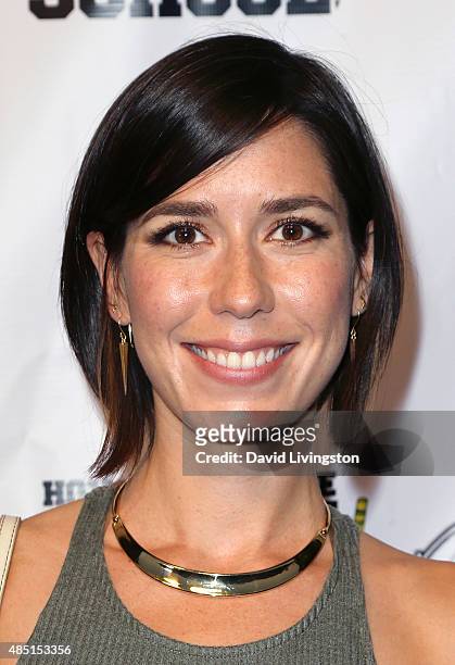 Actress Sheila Carrasco attends a screening of "How to Survive High School" at YouTube Space LA on August 24, 2015 in Los Angeles, California.