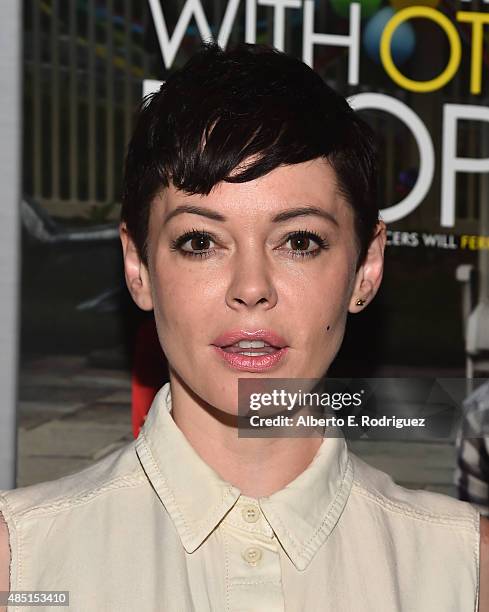 Actress Rose McGowan attends the Tastemaker screening of IFC Films' "Sleeping With Other People" on August 24, 2015 in Los Angeles, California.