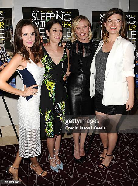 Alison Brie, Lizzy Caplan, Kirsten Dunst and Leslye Headland attend the tastemaker screening of IFC Films' "Sleeping With Other People" on August 24,...