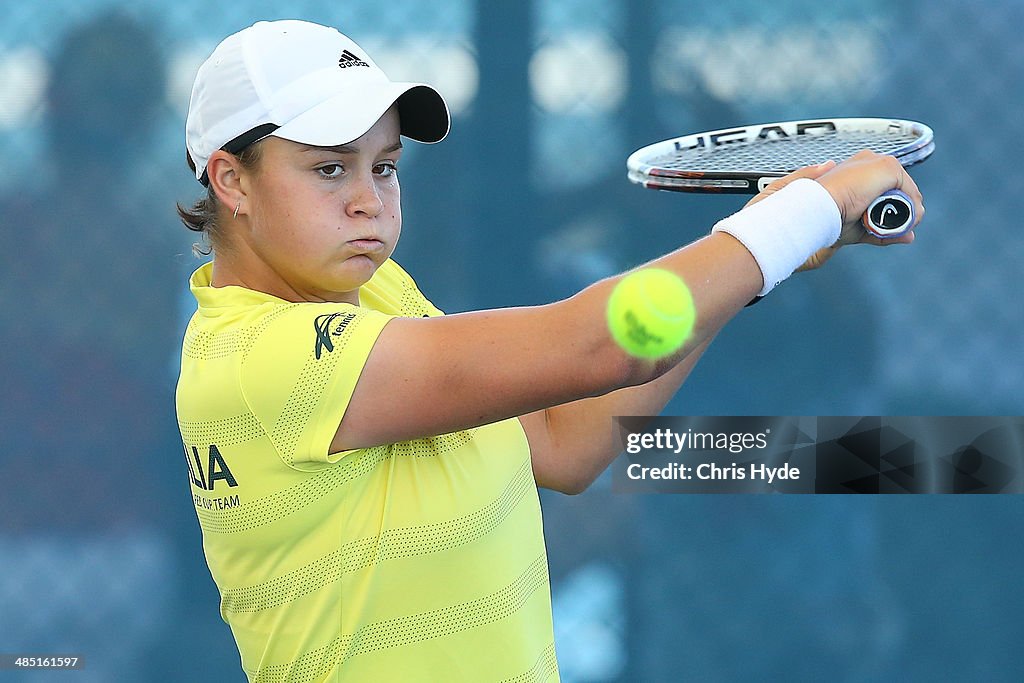 Australia Fed Cup Team Training Session