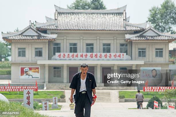 People off duty on August 23, 2015 in Pyongyang, North Korea. North and South Korea today came to an agreement to ease tensions following an exchange...