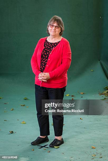 British artist Phyllida Barlow attends a photocall at Edinburgh International Book Festival on August 25, 2015 in Edinburgh, Scotland.