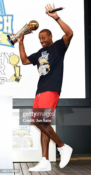 Andre Iguodala attends the NBA Clutch Time Trophy Tour at the Tokyo Dome City on August 25, 2015 in Tokyo, Japan.