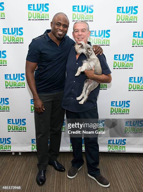 Actor Wayne Brady and host Elvis Duran pose for a picture at 'The Elvis Duran Z100 Morning Show' at Z100 Studio on August 25, 2015 in New York City.