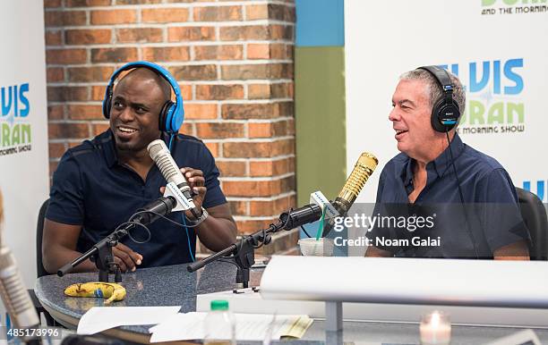 Actor Wayne Brady visits 'The Elvis Duran Z100 Morning Show' with Elvis Duran at Z100 Studio on August 25, 2015 in New York City.