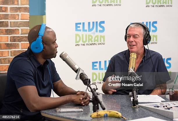 Actor Wayne Brady visits 'The Elvis Duran Z100 Morning Show' with Elvis Duran at Z100 Studio on August 25, 2015 in New York City.
