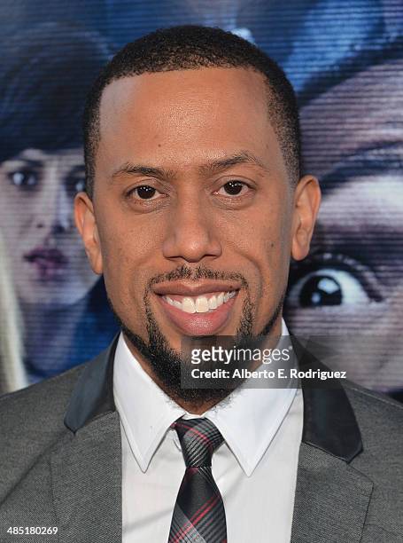 Actor Affion Crockett arrives to the premiere of Open Road Films' "A Haunted House 2" at Regal Cinemas L.A. Live on April 16, 2014 in Los Angeles,...