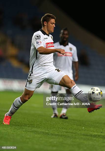 Filip Valencic of Notts County during the Sky Bet League Two match between Oxford United and Notts County at Kassam Stadium on August 18, 2015 in...