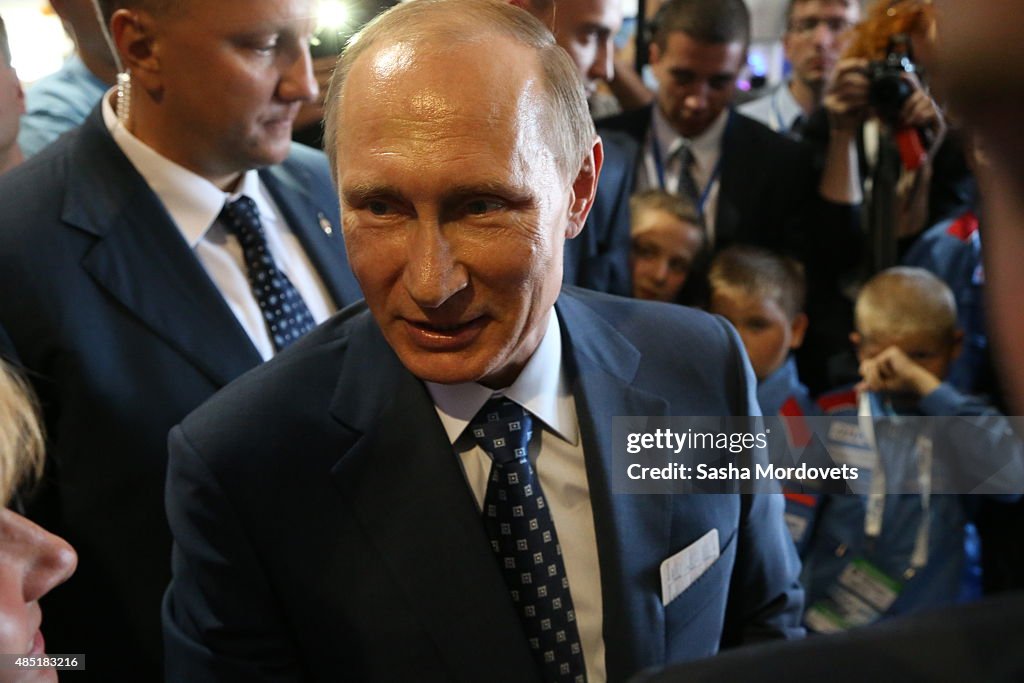 Russian President Vladimir Putin Opens The MAKS-2015 International Air Show