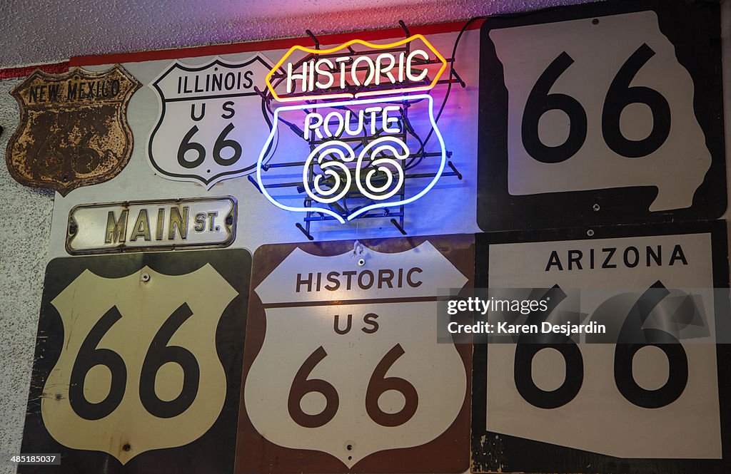 Route 66 signs