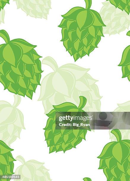 perfect hops pattern - 蛇麻草 幅插畫檔、美工圖案、卡通及圖標