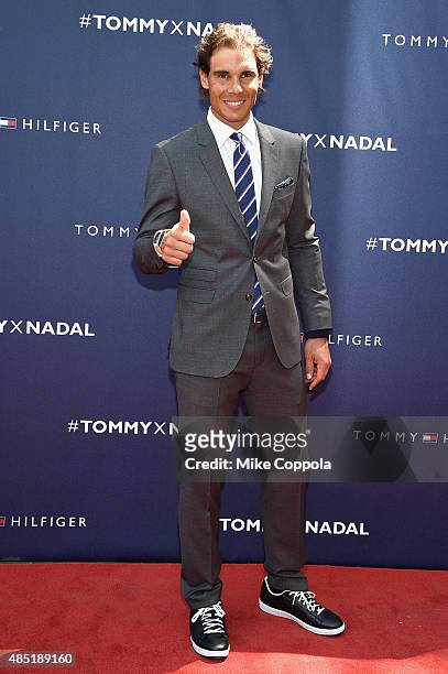 Rafael Nadal attends the Tommy Hilfiger and Rafael Nadal Global Brand Ambassadorship Launch at Bryant Park on August 25, 2015 in New York City.