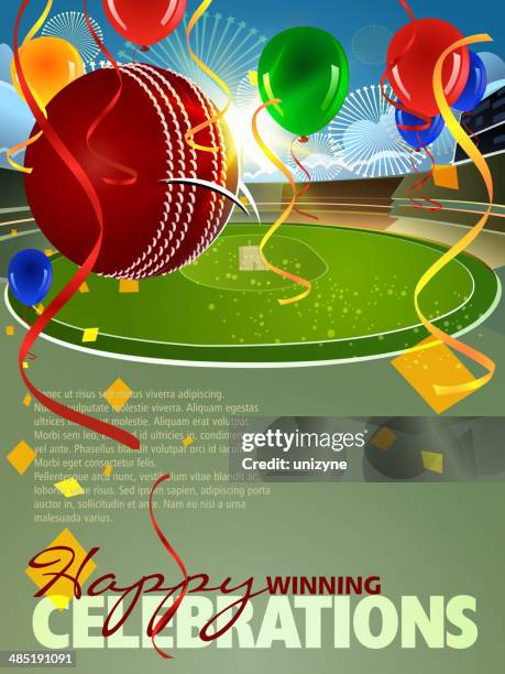 cricket - winning shot celebration background - cricket player vector stock illustrations