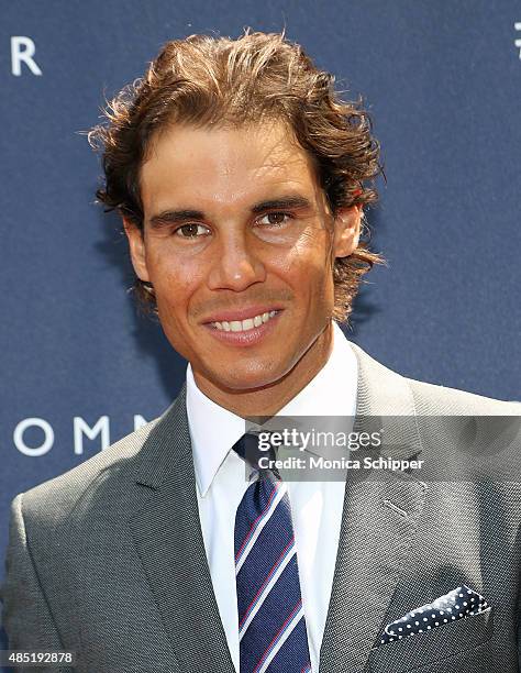 Rafael Nadal attends the Tommy Hilfiger And Rafael Nadal Global Brand Ambassadorship Launch Event at Bryant Park on August 25, 2015 in New York City.