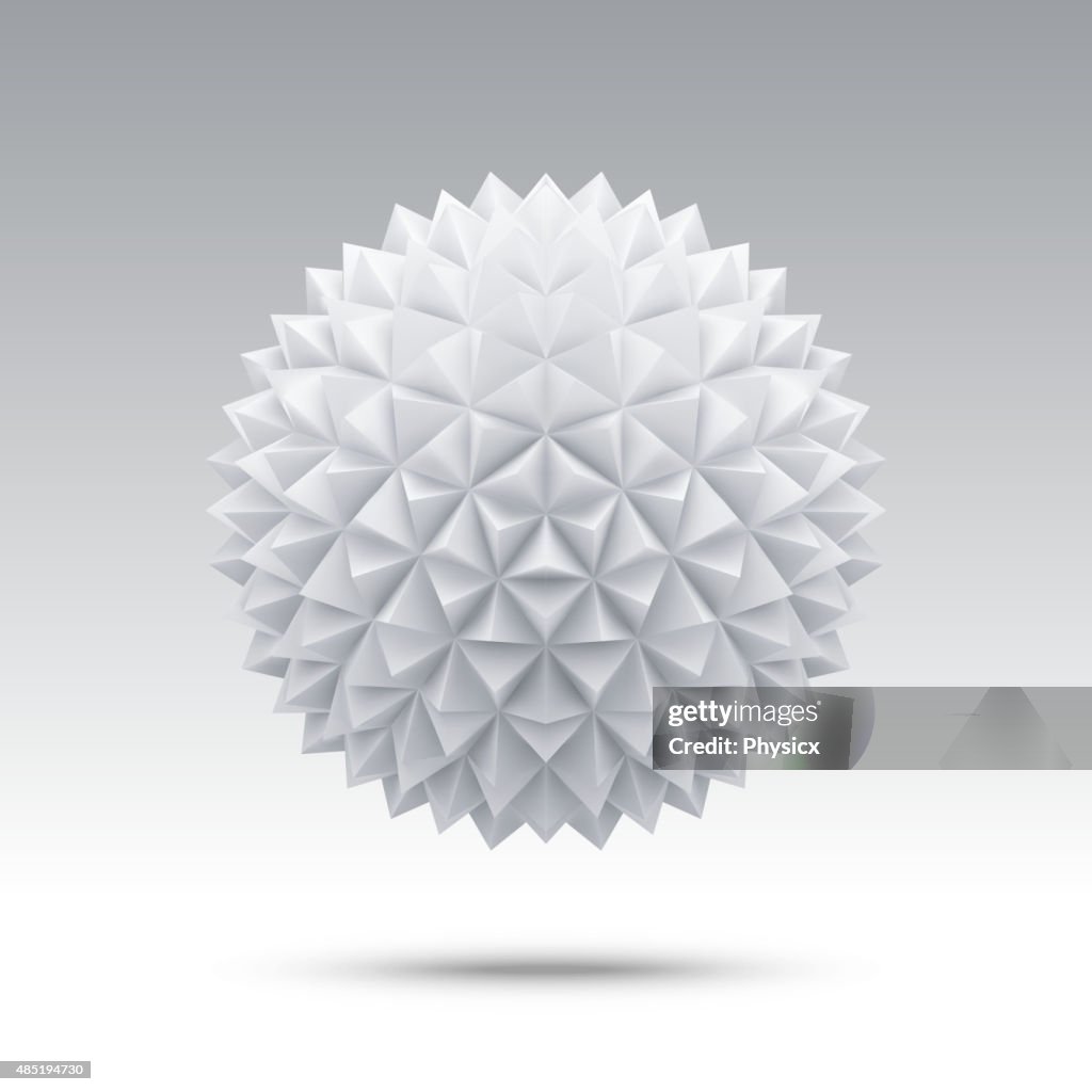Abstract Vector Sphere With Triangular Faces High-Res Vector Graphic ...