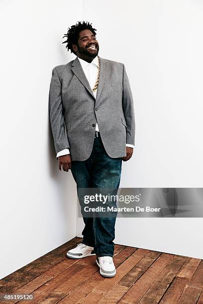 Actor Ron Funches from NBC's 'Undateable' poses in the Getty Images Portrait Studio powered by Samsung Galaxy at the 2015 Summer TCA's at The Beverly...