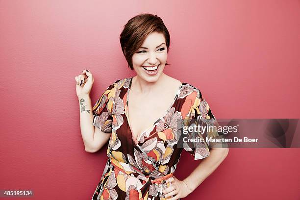 Actor Bianca Kajlich from NBC's 'Undateable' poses in the Getty Images Portrait Studio powered by Samsung Galaxy at the 2015 Summer TCA's at The...