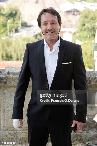 Jury member Jean-Hugues Anglade attends the Jury photocall during the 8th Angouleme French-Speaking Film Festival on August 25, 2015 in Angouleme,...