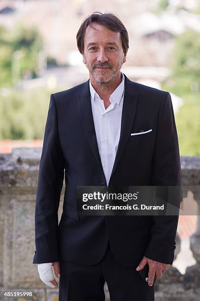 Jury member Jean-Hugues Anglade attends the Jury photocall during the 8th Angouleme French-Speaking Film Festival on August 25, 2015 in Angouleme,...