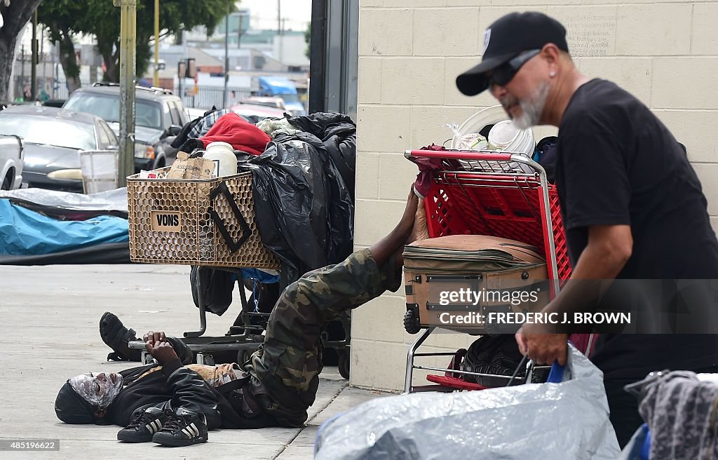 US-SOCIETY-HOMELESS-LOS ANGELES