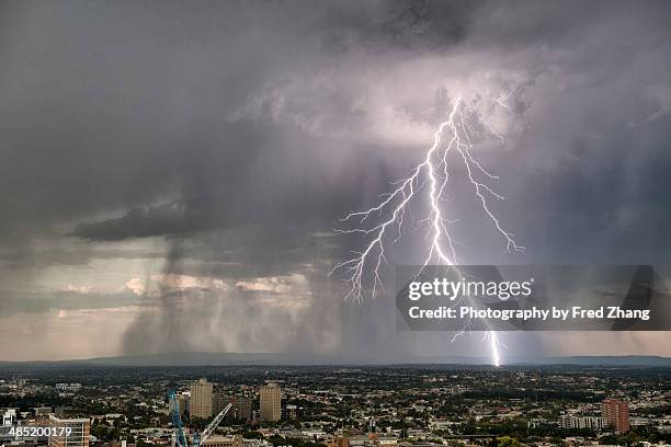 lightning strike - australia storm stock pictures, royalty-free photos & images