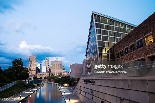 downtown indianapolis, indiana - indiana stock pictures, royalty-free photos & images