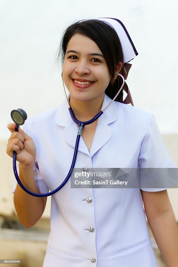 Nurse with stethoscope