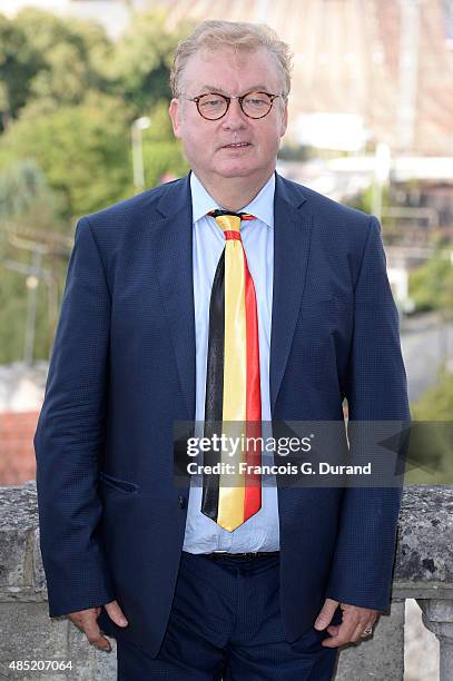 Dominique Besnehard attends a photocall during the 8th Angouleme French-Speaking Film Festival on August 25, 2015 in Angouleme, France.