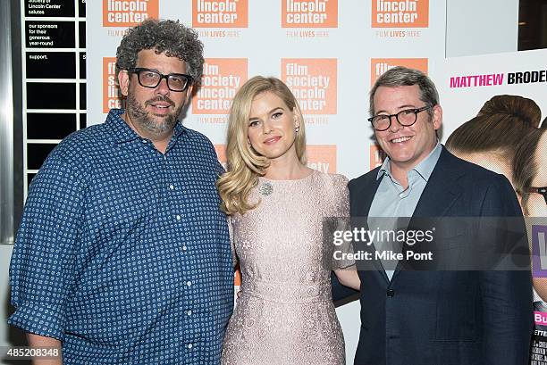 Director Neil LaBute, and actors Alice Eve and Matthew Broderick attend the 2015 Film Society of Lincoln Center Summer Talks With "Dirty Weekend" at...