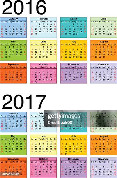 kalender 2016-2017 - april 2017 stock-grafiken, -clipart, -cartoons und -symbole