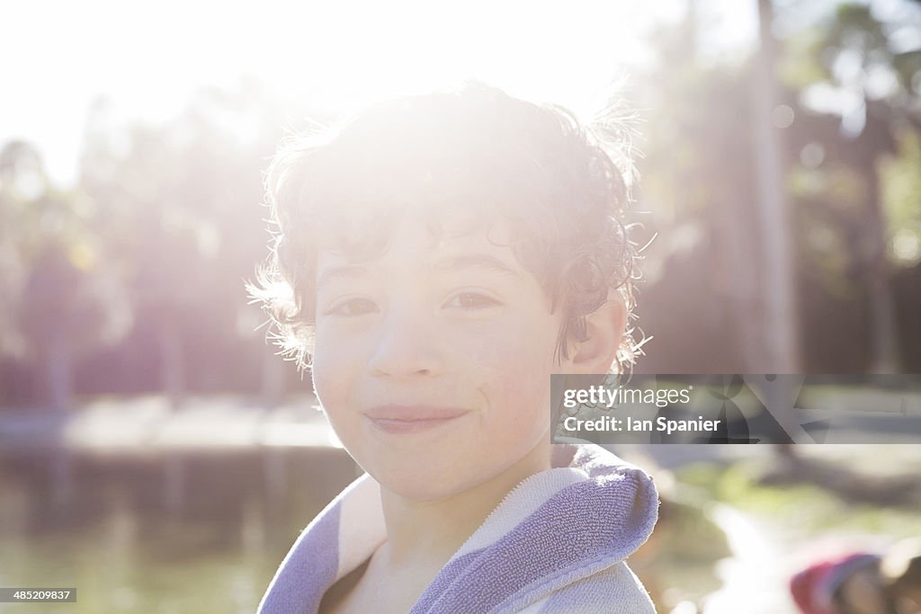 Portrait of a boy in park