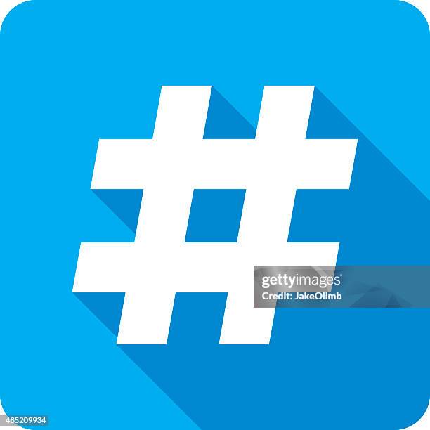 stockillustraties, clipart, cartoons en iconen met hashtag icon silhouette - hashtag