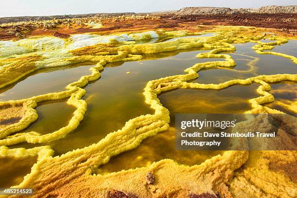 dallol surreal landscape, danakil, ethiopia - danakil depression 個照片及圖片檔