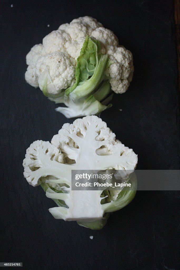 Cauliflower on table