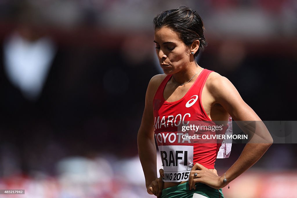 Rubab Rafi Morocco's Rababe Arafi reacts after competing in a heat of the... News ...