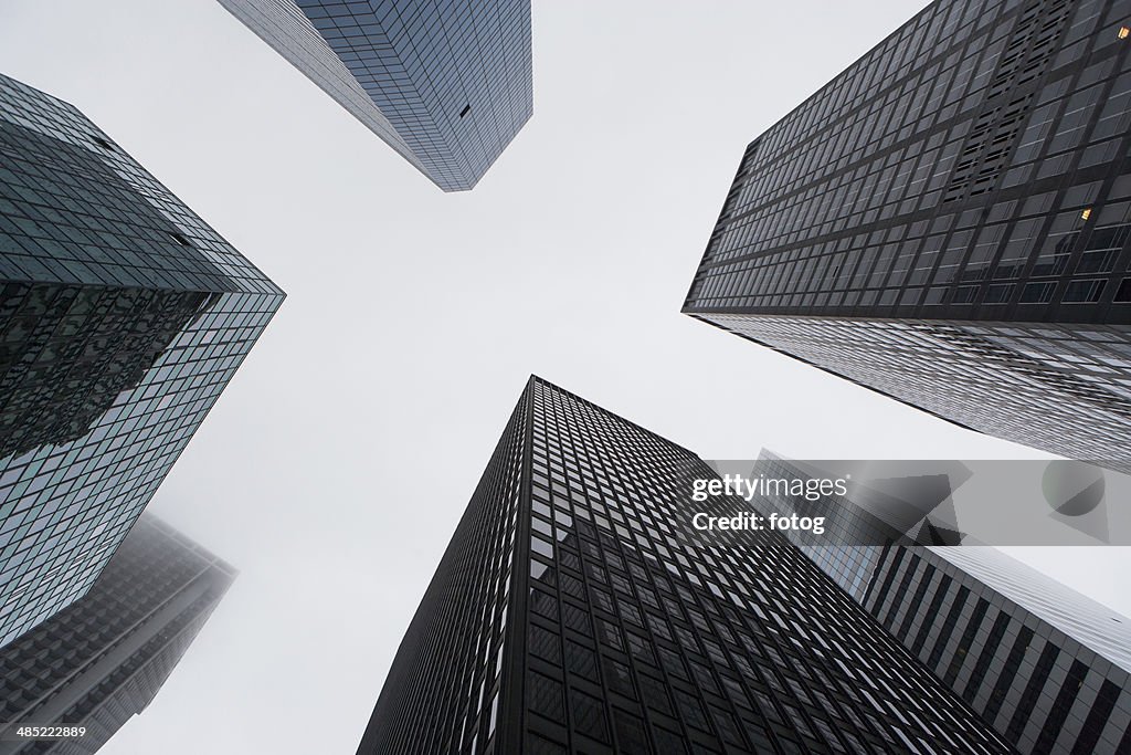 USA, New York State, New York City, Facade of modern office buildings