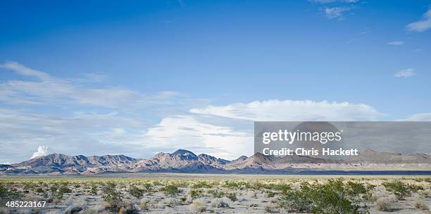 usa, california, mojave desert, view of desert along route 66 - mojavewoestijn stockfoto's en -beelden