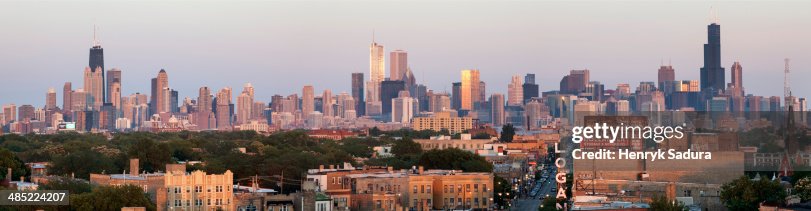 USA, Illinois, Chicago, Logan Square, Skyscrapers in downtown USA, Illinois, Chicago, Logan Square, Skyscrapers in downtown