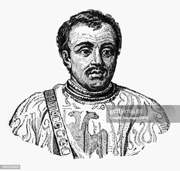 Bertrand Du Guesclin 13141380 Engraving High-Res Vector Graphic