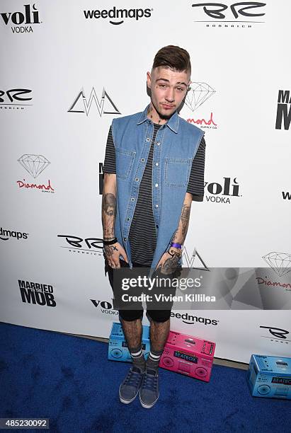 Liam Horne attends Weedmaps Presents A Special Performance By Chanel West Coast at The Roosevelt Hotel on August 25, 2015 in Hollywood, California.