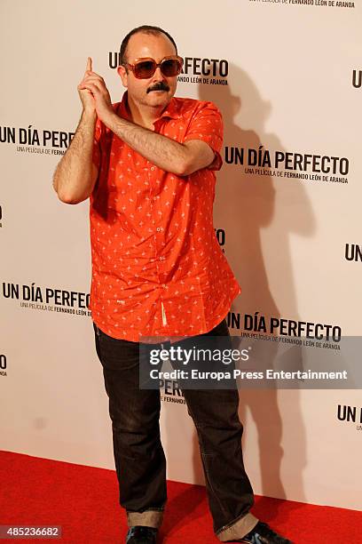 Carlos Areces attends 'A perfect day' premiere on August 25, 2015 in Madrid, Spain.