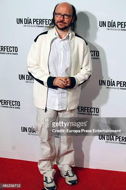 Santiago Segura attends 'A perfect day' premiere on August 25, 2015 in Madrid, Spain.