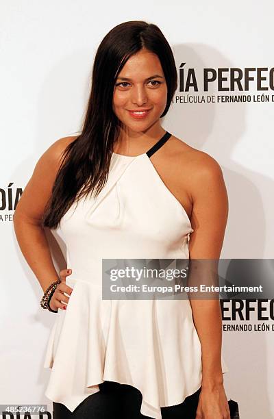 Elisa Mouliaa attends 'A perfect day' premiere on August 25, 2015 in Madrid, Spain.