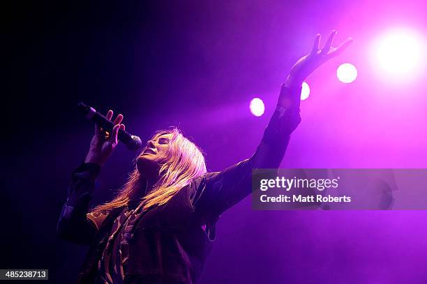 Grace Potter and The Nocturnals performs live for fans at the 2014 Byron Bay Bluesfest on April 17, 2014 in Byron Bay, Australia.