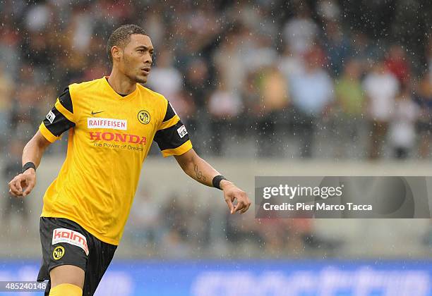 Guillaume Hoarau of BSC Young Boys in action during the Raiffeisen Super League match between FC Sion and BSC Young Boys on August 23, 2015 in Sion,...