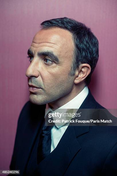 Tv presenter Nikos Aliagas is photographed for Paris Match on January 10, 2013 in Paris, France.