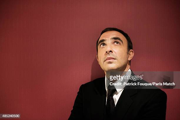 Tv presenter Nikos Aliagas is photographed for Paris Match on January 10, 2013 in Paris, France.