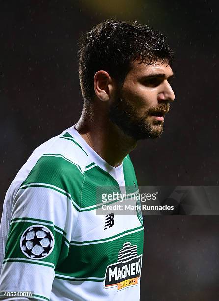 Nadir Ciftci of Celtic in action during the UEFA Champions League Qualifying play off first leg match, between Celtic FC and Malmo FF at Celtic Park...