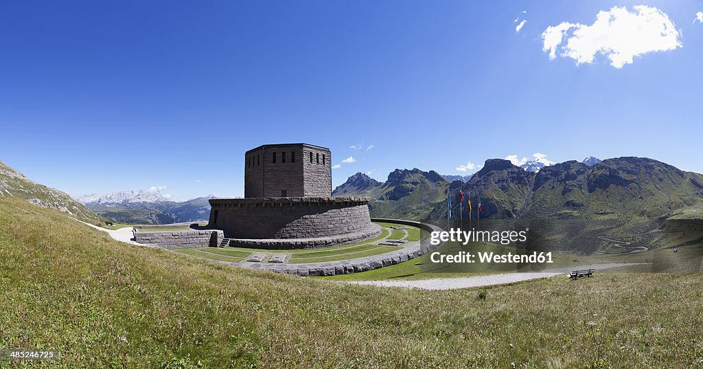 Italy, Trentino, Belluno, Soldier cemetery at Pordoi Pass